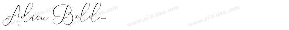 Adieu Bold字体转换